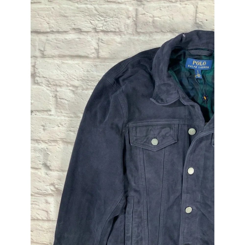 New Polo Ralph Lauren S Leather/Suede Western Moto/Biker Trucker Type-3 Jacket - Picture 6 of 11